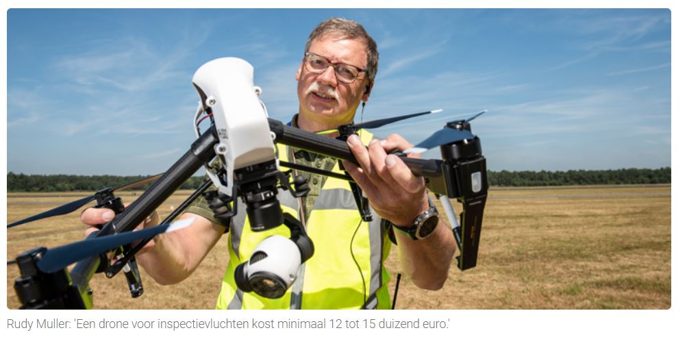 Rudy Muller: 'Een drone voor inspectievluchten kost minimaal 12 tot 15 duizend euro.'